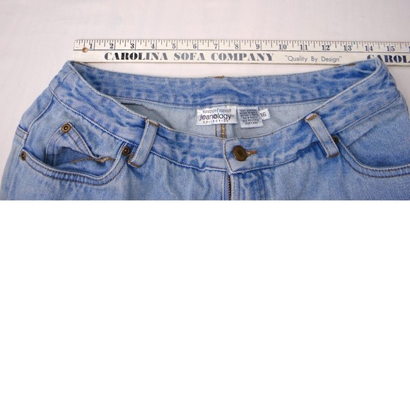 Jeanology Newport News Womens Jeans Star Mesh Cutouts Embellished Denim Sz 16 - Picture 7 of 10